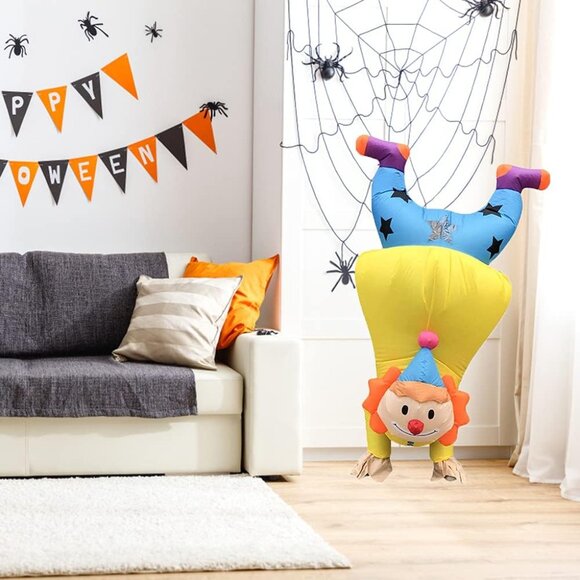 Inflatable Clown Costume Fancy Dress Funny Costume for Halloween Party Costume - Picture 7 of 8